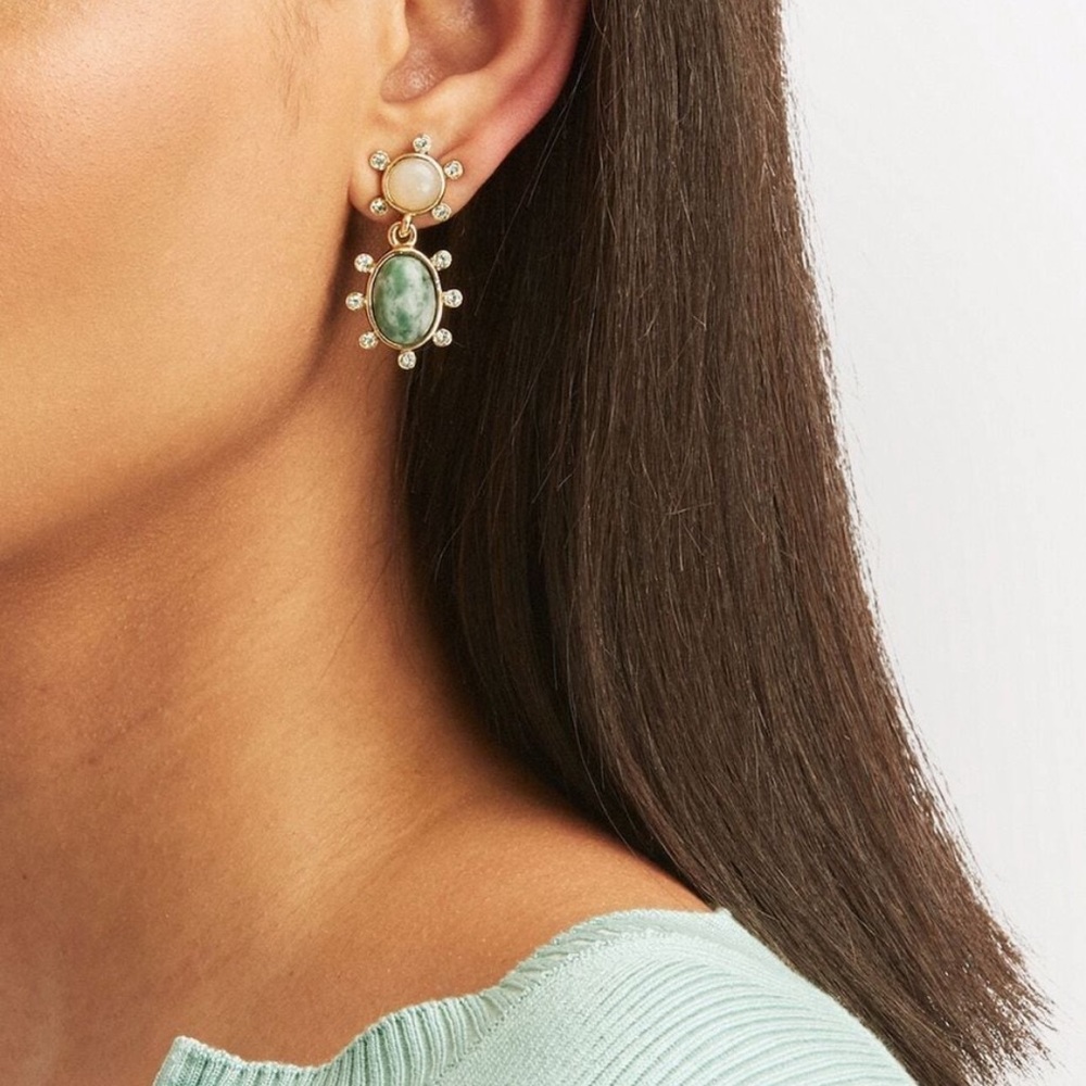 Oscar de la Renta stone earrings